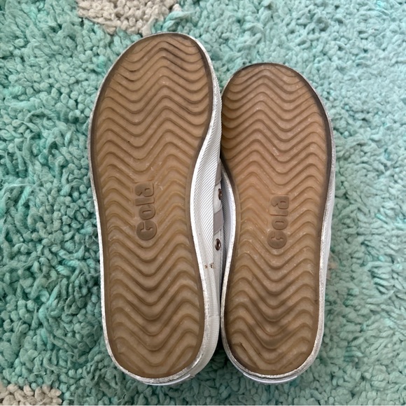 GOLA Coaster Classic Shoe US 3 UK 5 EU 36 Gray Silver Satin Low Ribbon Sneaker - Picture 3 of 8